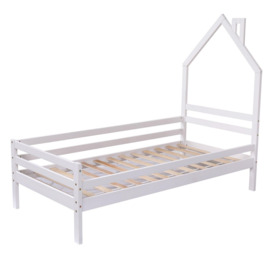 Theo Kids Childrens Wooden House Treehouse Style Single Bed Frame - thumbnail 3
