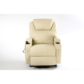 Cinemo Single Motor Rise Recliner Bonded Leather Heat & Massage Chair - thumbnail 3