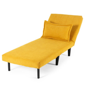 Harper 1 Seater Folding Clic Clac Fabric Lounge Futon Sofa Bed - thumbnail 3