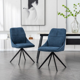 Set of 8 Luna Modern Fabric Dining Chair Padded Seat w Arms Metal Legs - thumbnail 1
