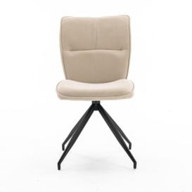 Set of 6 Dina Modern Velvet Dining Chair Padded Seat Metal Legs - thumbnail 3