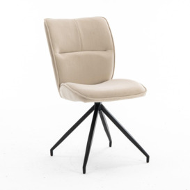 Set of 6 Dina Modern Velvet Dining Chair Padded Seat Metal Legs - thumbnail 2