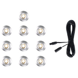 Decking Lights 10 Pack Silver Outdoor Decking Light