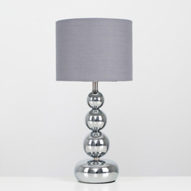 Marissa Pair of Silver Table Lamps - thumbnail 2