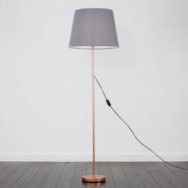 Charlie Modern Stem Copper Floor Lamp - thumbnail 3
