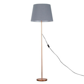 Charlie Modern Stem Copper Floor Lamp - thumbnail 1