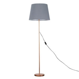 Charlie Modern Stem Copper Floor Lamp