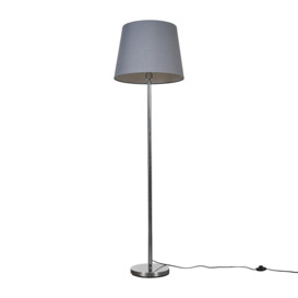 Charlie Modern Stem Silver Floor Lamp