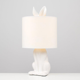Pair of White Table Lamp - thumbnail 2