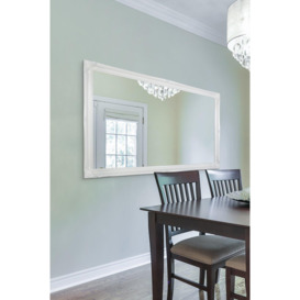 """Hamilton"" White Shabby Chic Design Wall/Leaner Mirror 167cm x 106cm"