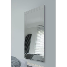 'Milton' All Glass Bevelled Square Corner Full Length Wall Mirror 174 x 85 CM