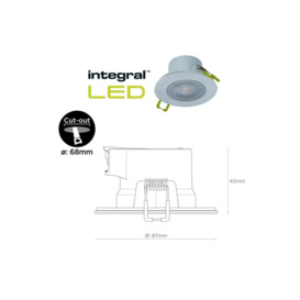 LED Fixed Downlight 5.5W Dimmable 4000K - White (4 Pack) with Black Bezels - thumbnail 2