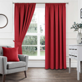 Woven Blockout 3 inch Pencil Pleat Curtains pair