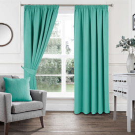 Woven Blockout 3 inch Pencil Pleat Curtains pair