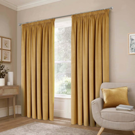 Montreal Soft Velour 3 Inch Pencil Pleat Curtains Pair
