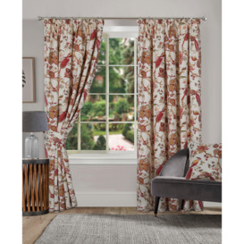 Kensington Fully Lined Botanical 3 inch Pencil Pleat Curtains pair