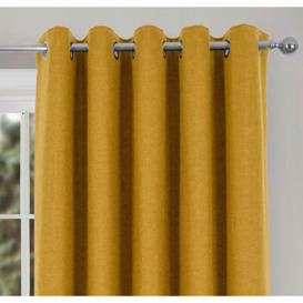 Spencer Faux Wool Lined Blackout Eyelet Curtains pair - thumbnail 2