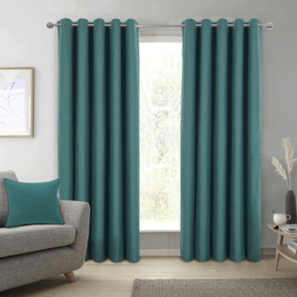 Spencer Faux Wool Lined Blackout Eyelet Curtains pair