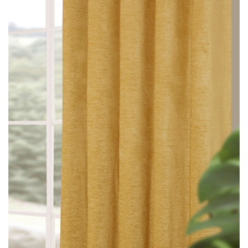 Canterbury Chenille Lined Blackout Eyelet Curtains Pair - thumbnail 3