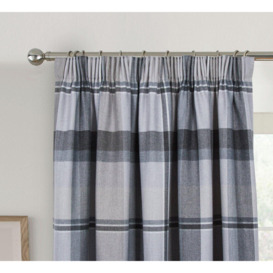 Braemar Faux Wool Fully Lined 3 Inches Pencil Pleat Curtains pair - thumbnail 2