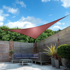 6m x 4.2m Triangle Waterproof Sun Shade Canopy 98% UV Block Free Rope - thumbnail 2