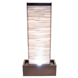 Wall Zinc Water Feature Stone Brick Lights Fountain Outdoor H120cm - thumbnail 2