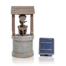 Wishing Well Solar Powered Water Feature Traditional Fountain 50cm