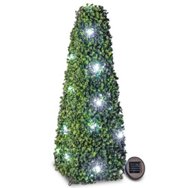Solar LED Artificial Topiary Tree 60cm The Buxus Obelisk