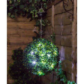 Solar Powered LED Artificial Topiary Ball 38cm The Big Buxus Ball - thumbnail 3