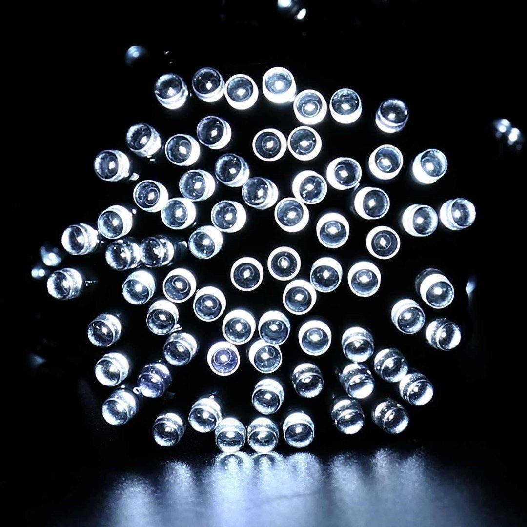 30 Cool White LED Solar Garden Fairy String Lights 5m Total - image 1