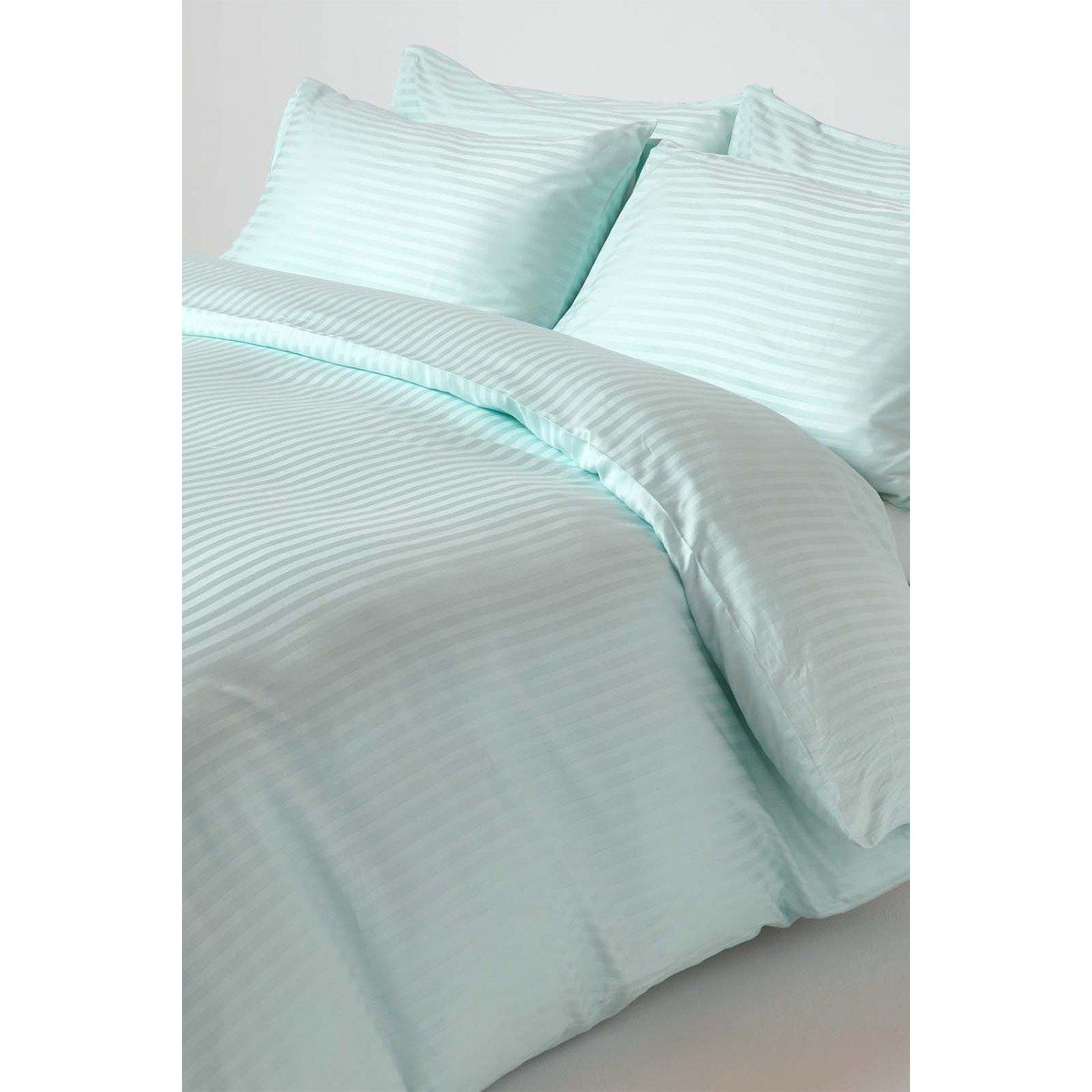Egyptian Cotton Stripe Duvet Cover and Pillowcase 330 TC - image 1