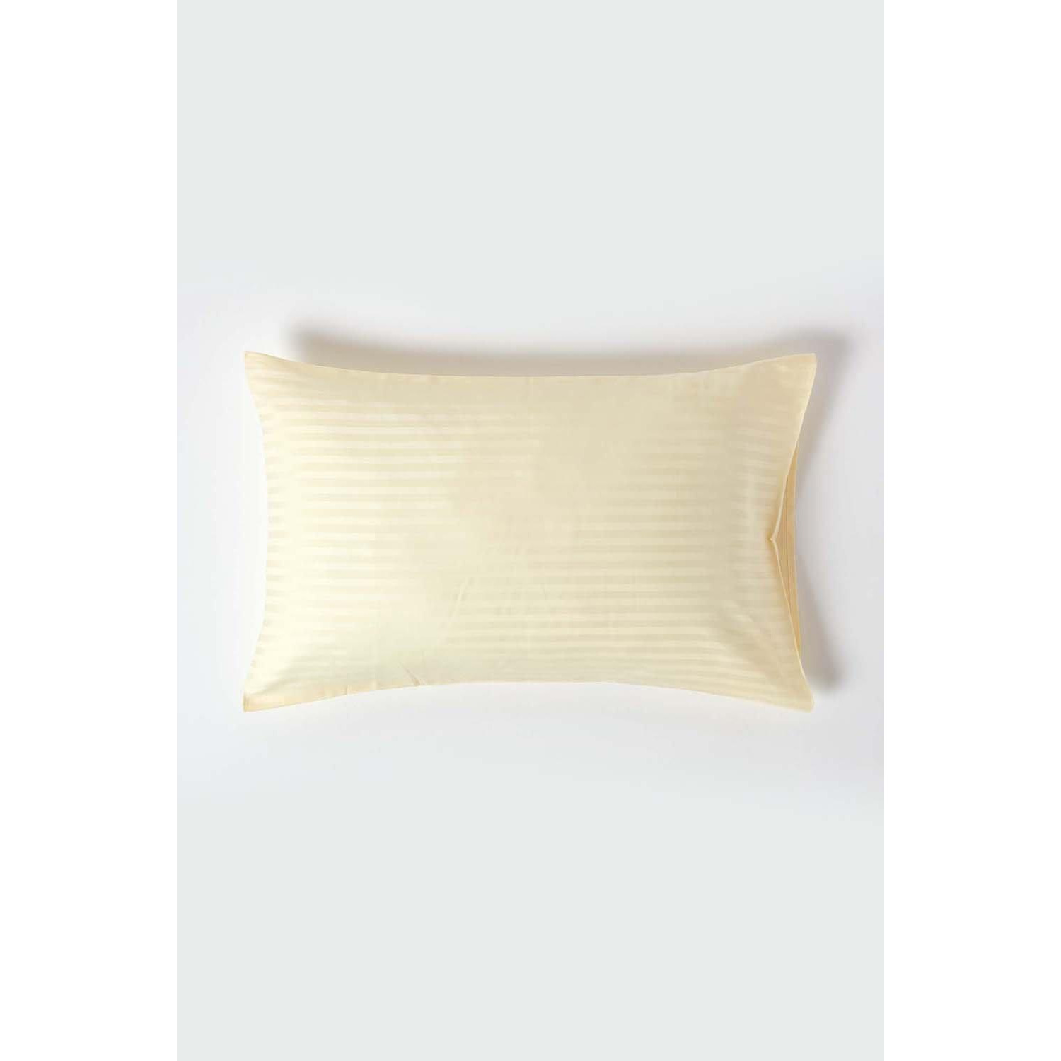 Egyptian Cotton Satin Stripe Housewife Pillowcase 330 TC - image 1
