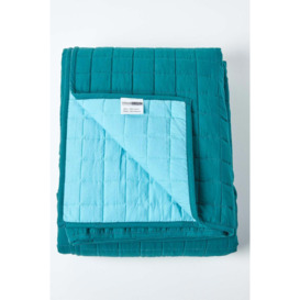 Cotton Quilted Reversible Bedspread - thumbnail 2