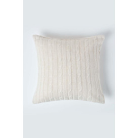 Cotton Cable Knit Cushion Cover, 45 x 45 cm