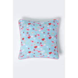 Cotton Birds and Flower Cushion Cover - thumbnail 1