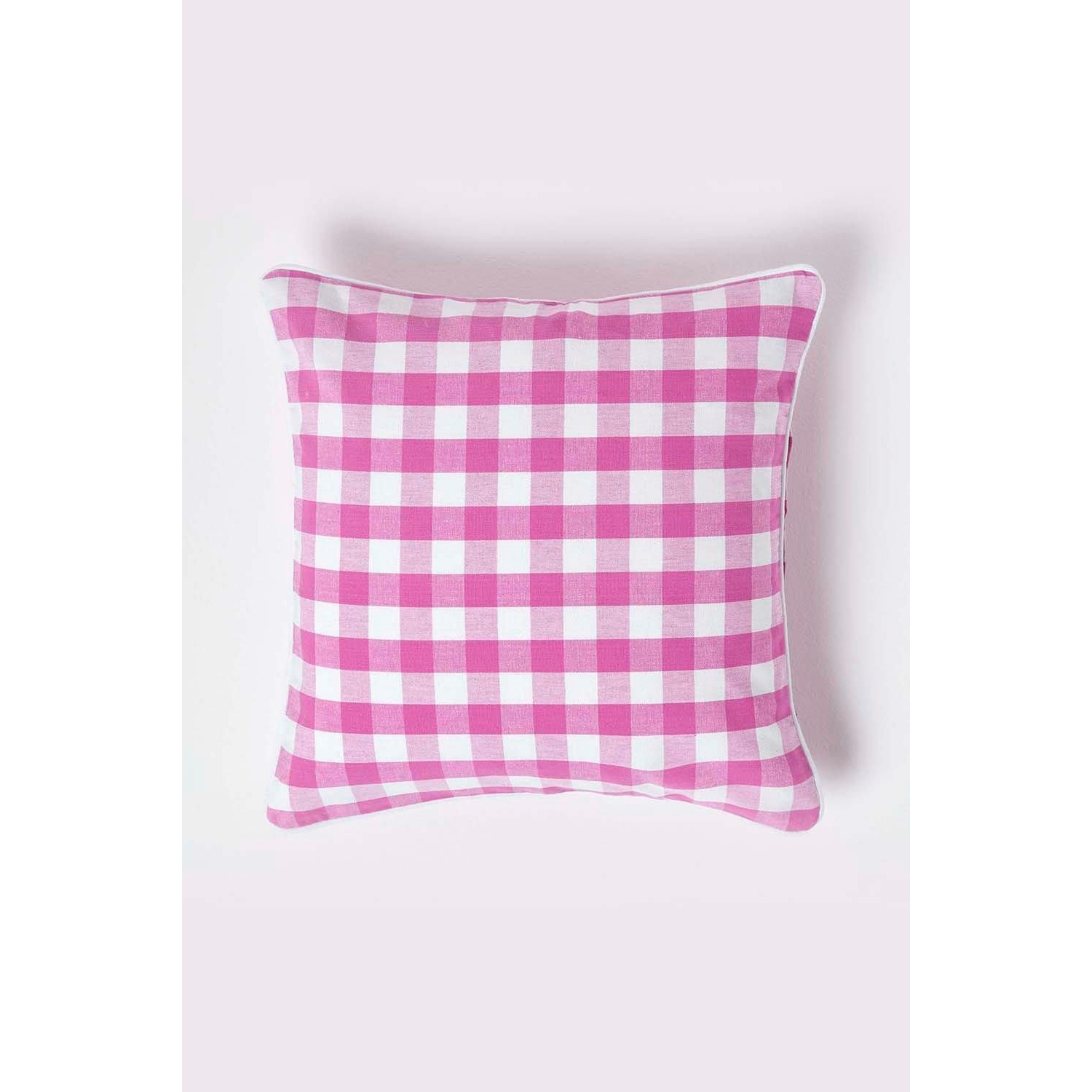 Block Check Cotton Gingham Cushion Cover - image 1