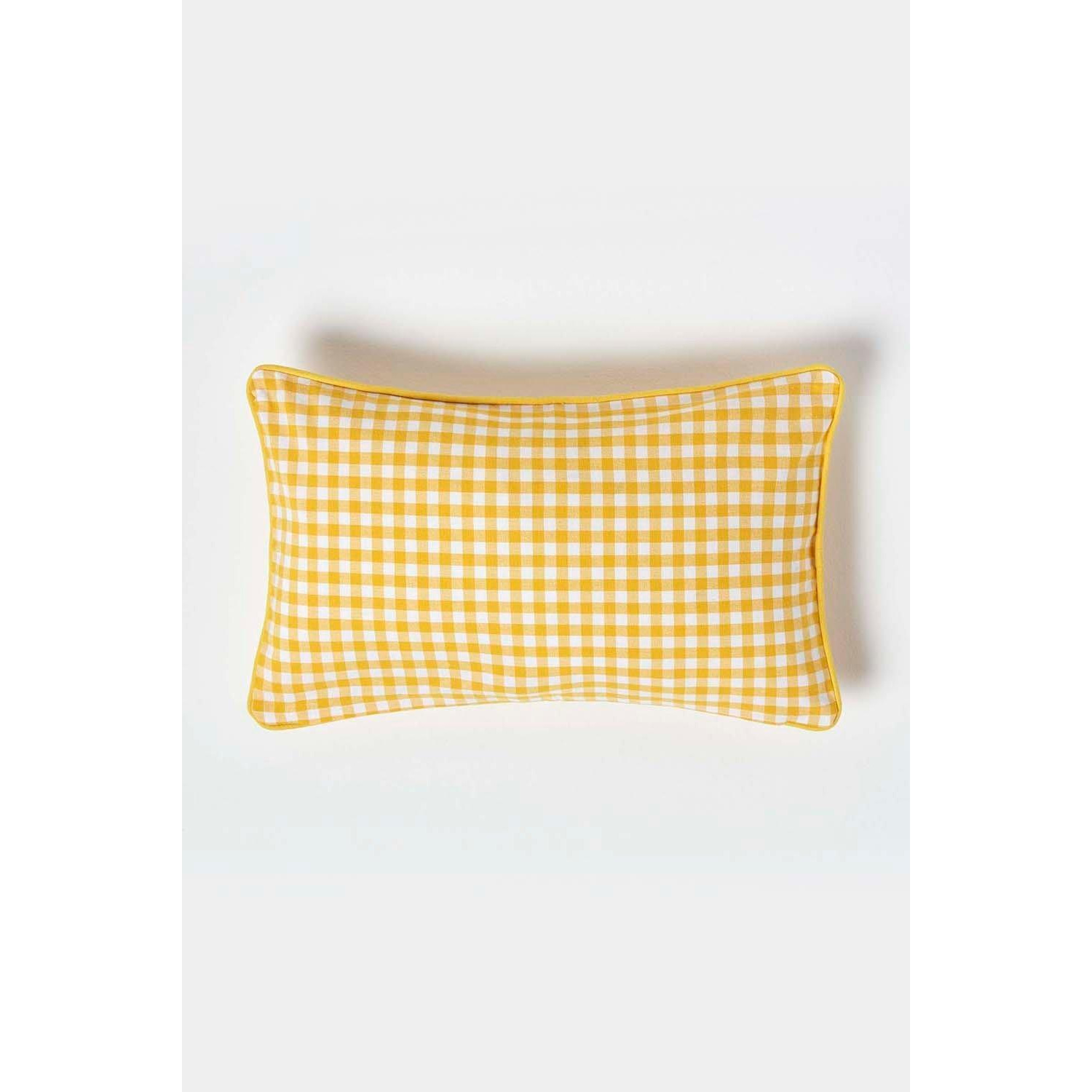 Cotton Gingham Check Cushion Cover - image 1