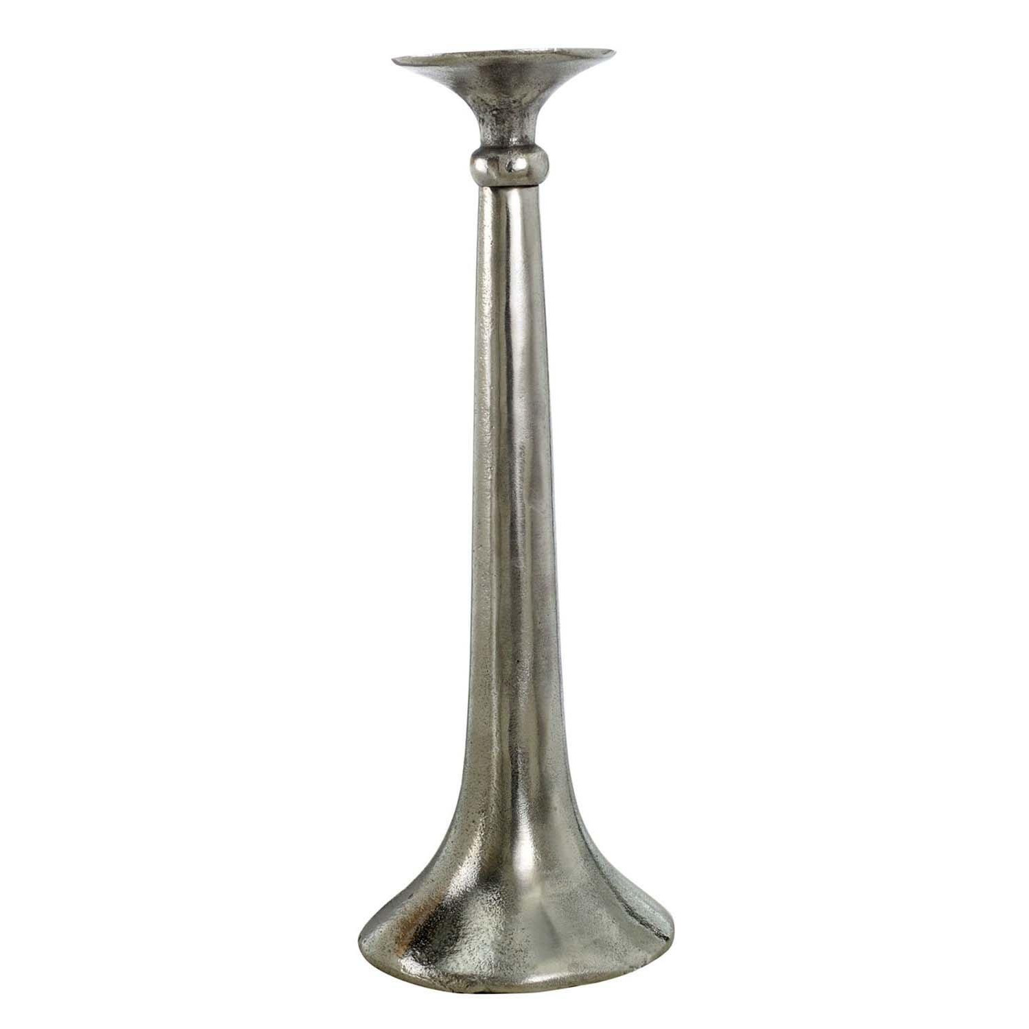 Aluminium Skirt Metal Candlestick - 44 cm Tall - image 1