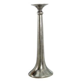 Aluminium Skirt Metal Candlestick - 44 cm Tall - thumbnail 1
