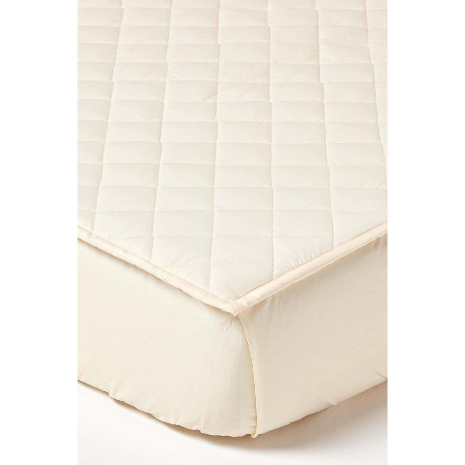 Organic 300 TC Luxury Quilted Deep Fitted Mattress Protector - image 1