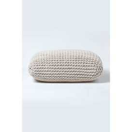 Square Cotton Knitted Pouffe Floor Cushion