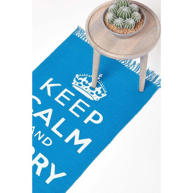 Keep Calm And Carry On Rug Hand Woven Base - thumbnail 1
