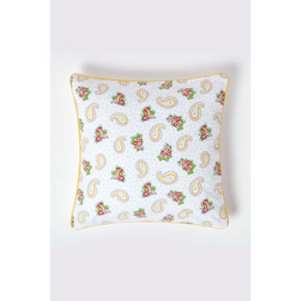 Cotton Paisley and Dots Cushion Cover