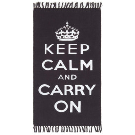 Keep Calm And Carry On Rug Hand Woven Base - thumbnail 2