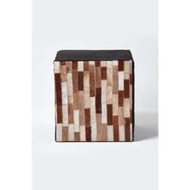 Cube Pouffe Suede Leather 36 x 36 x 38 cm