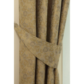 Vintage Floral Jacquard Curtain Tie Back Pair