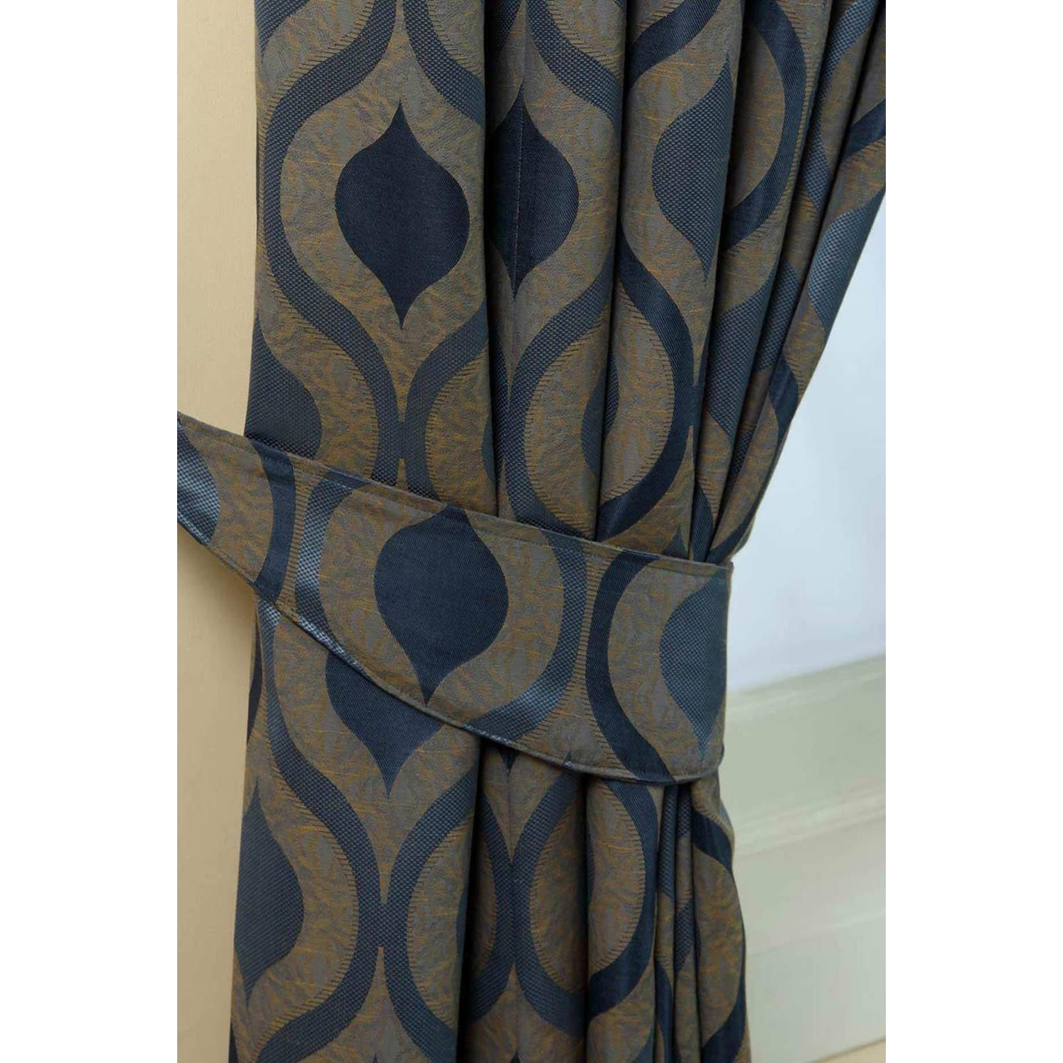 Modern Wave Jacquard Curtain Tie Back Pair - image 1