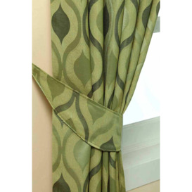 Modern Wave Jacquard Curtain Tie Back Pair