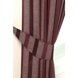 Stripe Jacquard Curtain Tie Back Pair