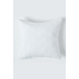 Luxury Quilted Velvet Cushion Cover Geometric Pattern